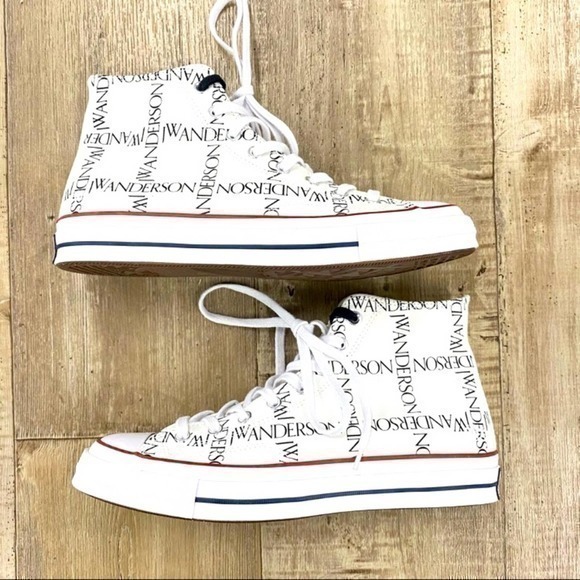 Converse X JW Anderson Logo High-Top Sneakers 12.5 womens 10.5 men - Picture 1 of 6